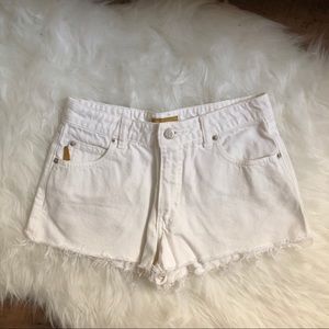 handmade 〜 vintage white jean shorts